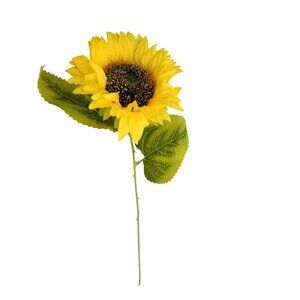 Artificial Sunflower Stems Set of 3 | Yellow Faux Sunflowers | Farmhouse Decor F